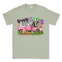 Matcha Happy Easter truck with farm animals Easter Day Classic Tee - CowGirlArtShop