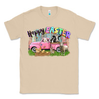Mushroom Happy Easter truck with farm animals Easter Day Classic Tee - CowGirlArtShop