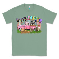 Sage Happy Easter truck with farm animals Easter Day Classic Tee - CowGirlArtShop