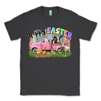 Smoke Happy Easter truck with farm animals Easter Day Classic Tee - CowGirlArtShop