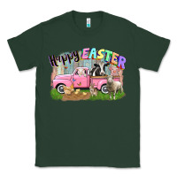 Sports Green Happy Easter truck with farm animals Easter Day Classic Tee - CowGirlArtShop