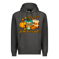 Charcoal Heather just a girl who loves fall Premium Hoodie - Jasminsmagicworld