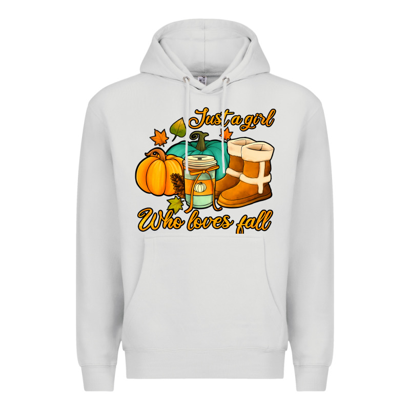 Just A Girl Who Loves Fall Premium Hoodie by Jasminsmagicworld | Teevron