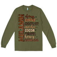 Army Green melanin shades of brown Long Sleeve Tee - LillyAllenDesigns