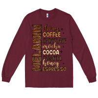 Burgundy melanin shades of brown Long Sleeve Tee - LillyAllenDesigns