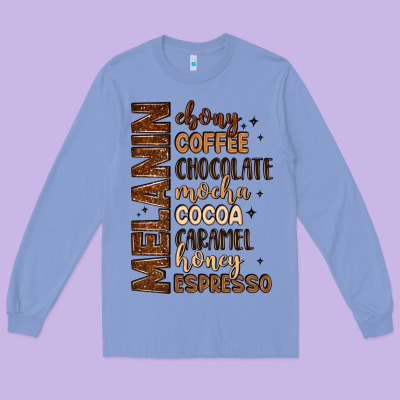 Melanin Shades Of Brown Long Sleeve Tee Designed By Lillyallendesigns