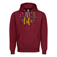 Burgundy race life Zipper Hoodie - JahusDesignShop