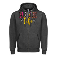Charcoal Heather race life Zipper Hoodie - JahusDesignShop