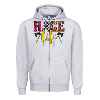 Heather Grey race life Zipper Hoodie - JahusDesignShop