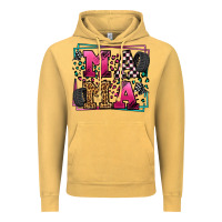 Vintage Mustard Racing leopard frame mama Mother's Day Vintage Hoodie - LillyAllenDesigns