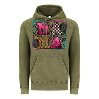 Vintage Olive Racing leopard frame mama Mother's Day Vintage Hoodie - LillyAllenDesigns