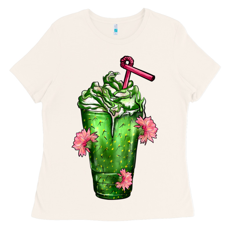 Western Cactus Cold Frappe Ladies Tee by FaDigitalArtStudio | Teevron