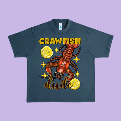 Mardi Gras Crawfish Dude Urban Heavy Tee Designed By Fadigitalartstudio