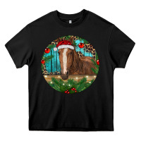 Black Brown Horse Christmas Heavy Core Tee - RanaPortraitStore