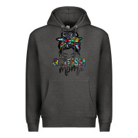 Charcoal Heather autism mom Premium Hoodie - CowhideDigitalArt