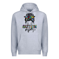 Heather Grey autism mom Premium Hoodie - CowhideDigitalArt