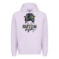 Lilac autism mom Premium Hoodie - CowhideDigitalArt