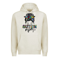 Oatmeal Heather autism mom Premium Hoodie - CowhideDigitalArt