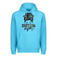 Ocean Blue autism mom Premium Hoodie - CowhideDigitalArt