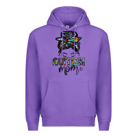 Purple autism mom Premium Hoodie - CowhideDigitalArt