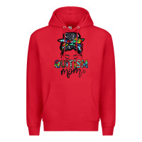 Red autism mom Premium Hoodie - CowhideDigitalArt