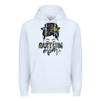 White autism mom Premium Hoodie - CowhideDigitalArt