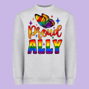 Proud Ally Heavyweight Sweatshirt Designed By Jahusdesignshop