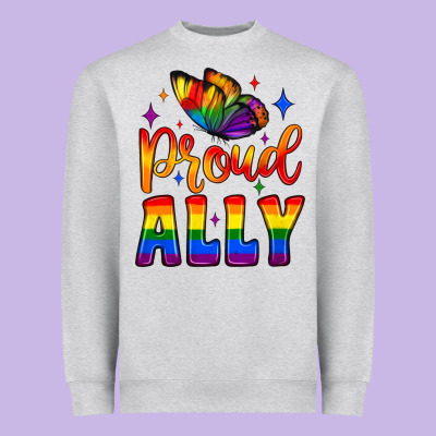Proud Ally Heavyweight Sweatshirt Designed By Jahusdesignshop