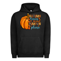 Pigment Black Autumn leaves and pumpkin please Urban Hoodie - RanaPortraitStore