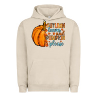 Pigment French Oak Autumn leaves and pumpkin please Urban Hoodie - RanaPortraitStore