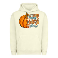 Pigment Pistachio Autumn leaves and pumpkin please Urban Hoodie - RanaPortraitStore