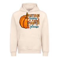Sandshell Autumn leaves and pumpkin please Urban Hoodie - RanaPortraitStore