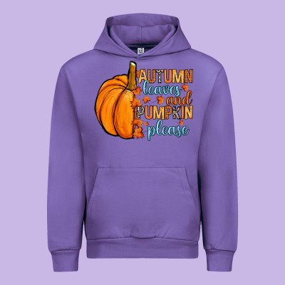 Autumn Leaves And Pumpkin Please Urban Hoodie Designed By Ranaportraitstore