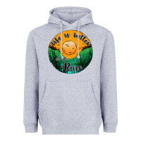 Heather Grey life is better at the river Heavyweight Hoodie - JahusDesignShop