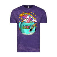 Cloud Purple LGBTQ Unicorn And Narwhal Mug Vintage Tee - BundleAndBundleShop