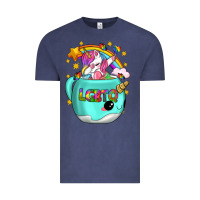 Vintage Denim LGBTQ Unicorn And Narwhal Mug Vintage Tee - BundleAndBundleShop