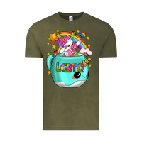 Vintage Olive LGBTQ Unicorn And Narwhal Mug Vintage Tee - BundleAndBundleShop