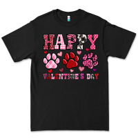 Black happy valentine's day paws Premium Tee - OliviaCreatesArt