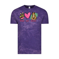Cloud Purple peace love horses Vintage Tee - RanaPortraitStore