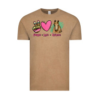 Vintage Coffee peace love horses Vintage Tee - RanaPortraitStore