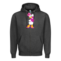 Charcoal Heather daisy duck Zipper Hoodie - baoMotion