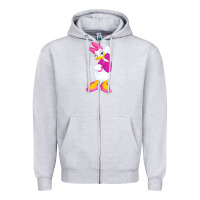 Heather Grey daisy duck Zipper Hoodie - baoMotion