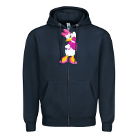 Navy daisy duck Zipper Hoodie - baoMotion