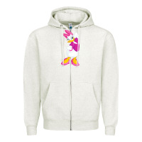 Oatmeal Heather daisy duck Zipper Hoodie - baoMotion