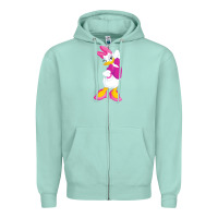 Seafoam daisy duck Zipper Hoodie - baoMotion