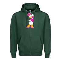 Sports Green daisy duck Zipper Hoodie - baoMotion