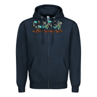 Navy classy with a savage side Zipper Hoodie - JahusDesignShop