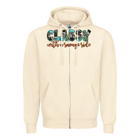 Sandshell classy with a savage side Zipper Hoodie - JahusDesignShop