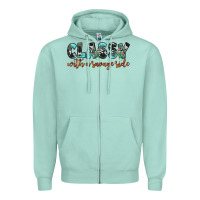 Seafoam classy with a savage side Zipper Hoodie - JahusDesignShop