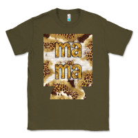Army Green Mama with leopard and cowhide regular can cooler Classic Tee - HowdyJamesFarm